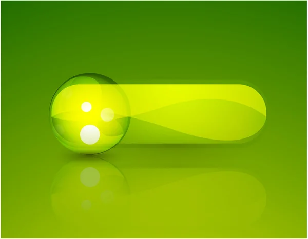 Vector verde botón brillante — Vector de stock
