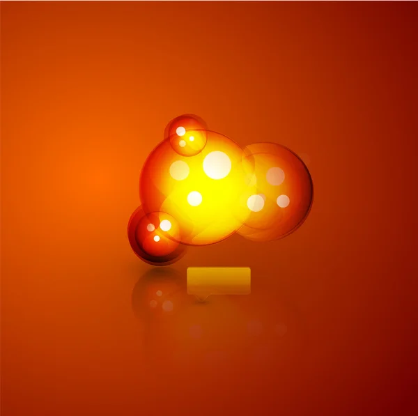 Vetor abstrato laranja bolha forma fundo —  Vetores de Stock