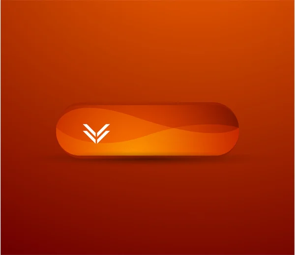Orange vector glossy button — Stock Vector