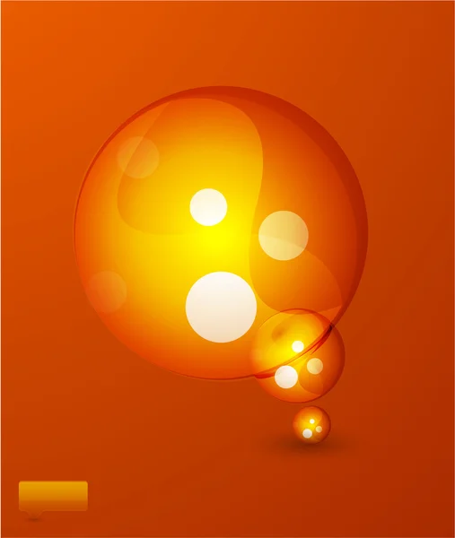 Vector abstract oranje bubble vorm achtergrond — Stockvector