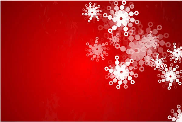 赤いクリスマスのベクトルの背景 — ストックベクタ