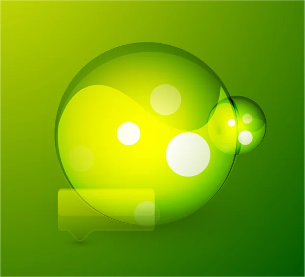 Groene zeepbel vector achtergrond — Stockvector