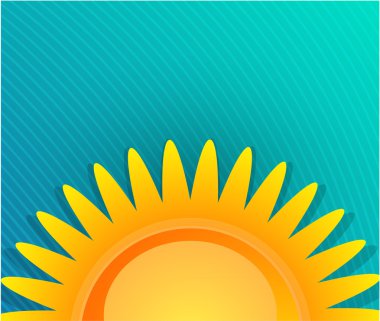 Yellow sun vector background clipart