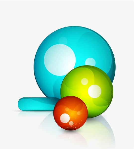 ガラス球のベクトルの抽象的な背景 — ストックベクタ