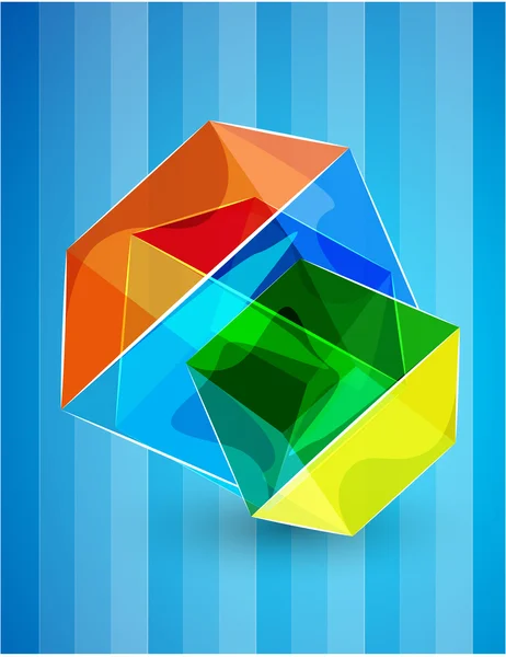 Vektor glas kub bakgrund — Stock vektor