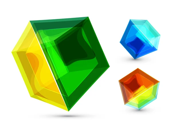 Vector de vidrio cubo de fondo — Archivo Imágenes Vectoriales
