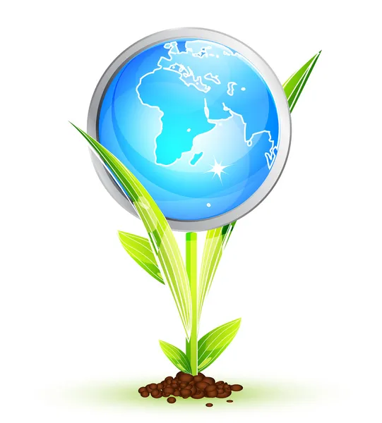 Vector earth globe conceptuele achtergrond — Stockvector