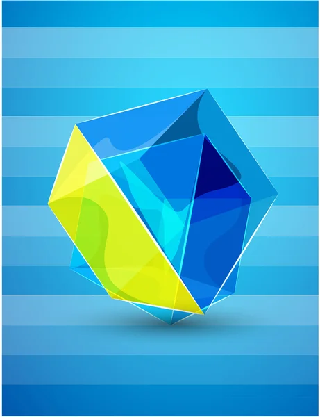 Vecteur verre cube fond — Image vectorielle