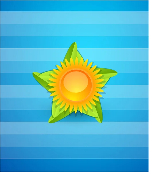 黄色の太陽のベクトルの背景 — ストックベクタ