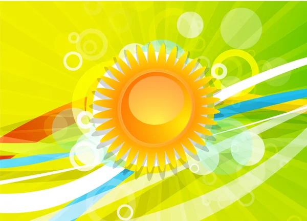 Sarı güneşin vektör arka plan — Stok Vektör