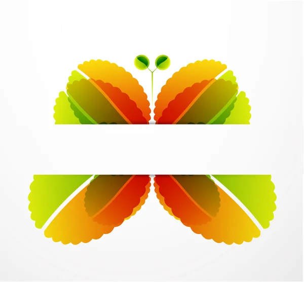 Vector natuur blad butterfly concept — Stockvector