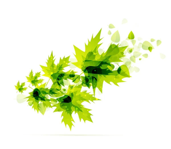 Abstrakte Blätter. Natur-Vektorhintergrund — Stockvektor