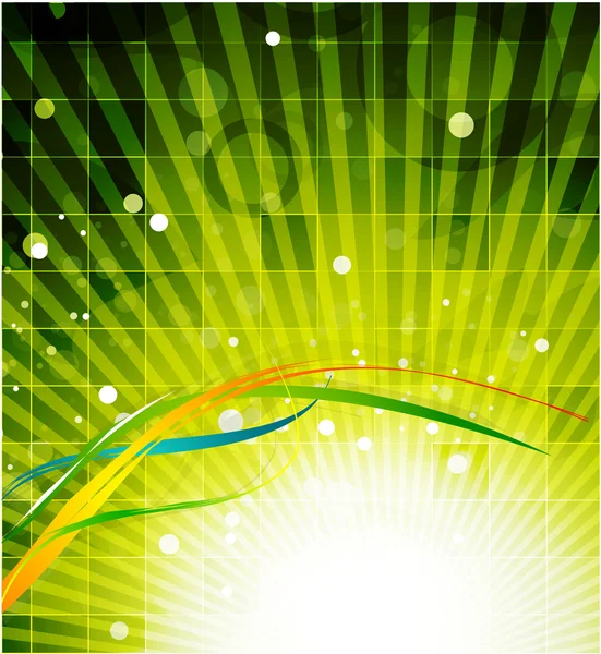 Fond vectoriel brillant vert — Image vectorielle