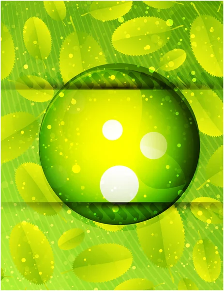 녹색 유리 구체 벡터 배경 — 스톡 벡터