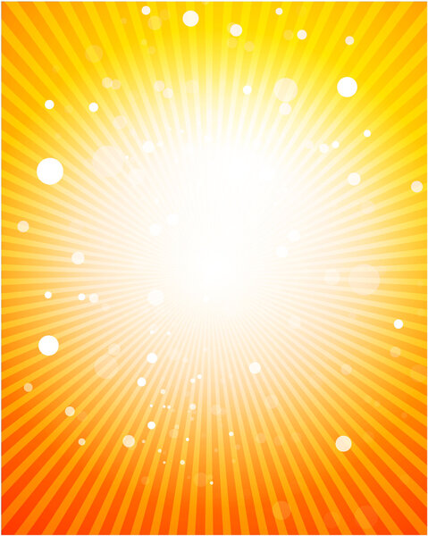 Orange shiny vector background