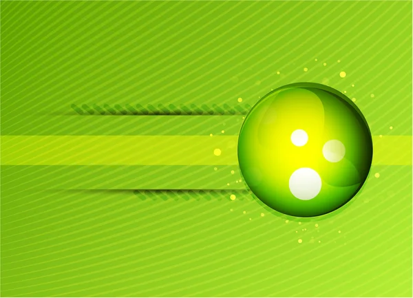 Green glass sphere vector background — Stock Vector