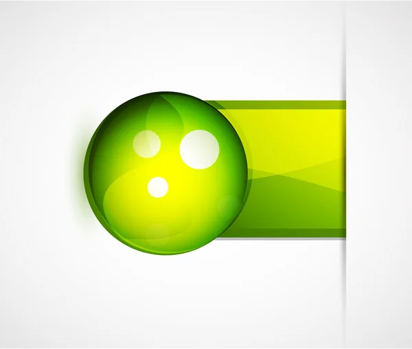 Sfondo vettore sfera di vetro verde — Vettoriale Stock