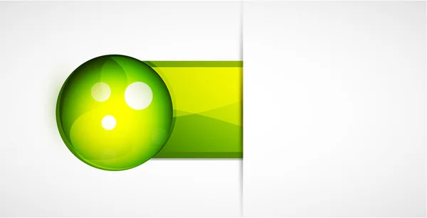 Πράσινη γυάλινη σφαίρα διάνυσμα φόντο — Διανυσματικό Αρχείο