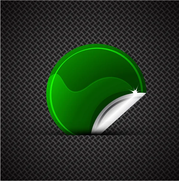 Vector green glossy sticker — Stock Vector