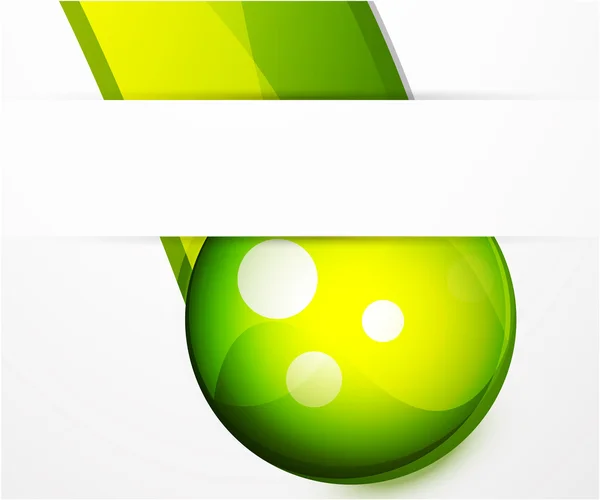 Verde esfera de vidrio vector de fondo — Vector de stock