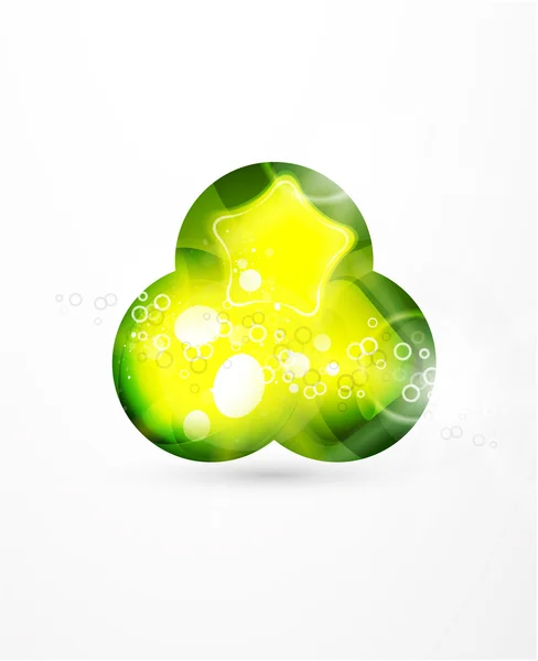 绿色玻璃球体矢量背景 — 图库矢量图片