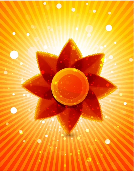 Oranje glanzende vector achtergrond — Stockvector