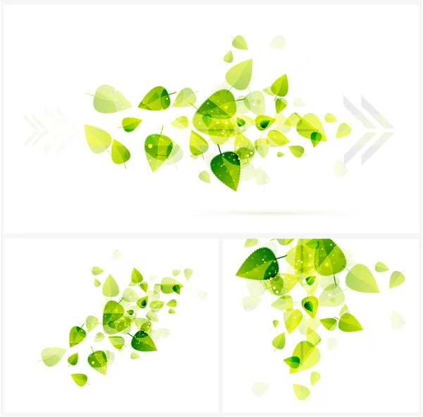 Abstract leaves. Nature vector background — Stock Vector