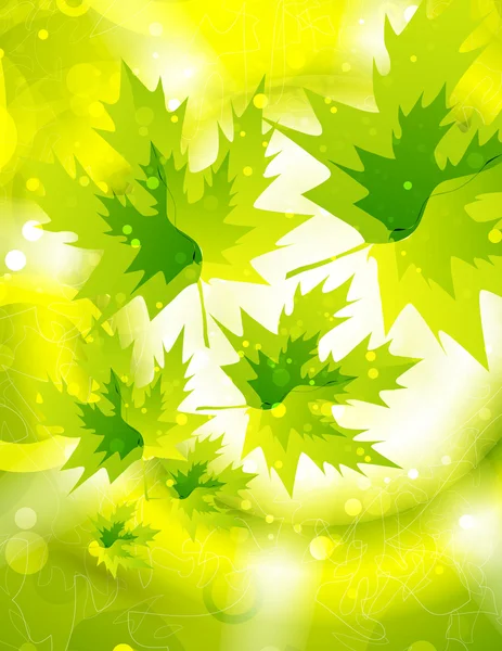 Vektor glänzenden Hintergrund mit Blättern — Stockvektor