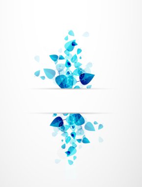 Abstract blue leaves background clipart