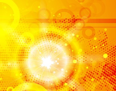 Vector orange shiny background clipart