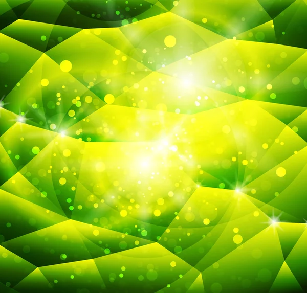 Abstract vector green shiny background — Stock Vector