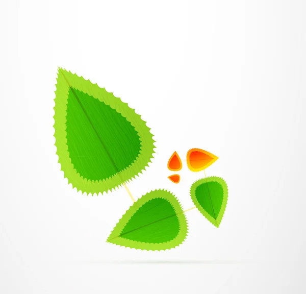 Vector leaf concept. Nature abstract symbol — Stock Vector