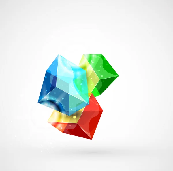 Vecteur abstrait verre cube fond — Image vectorielle