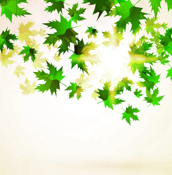 Astratto sfondo vettoriale autunno con foglie — Vettoriale Stock