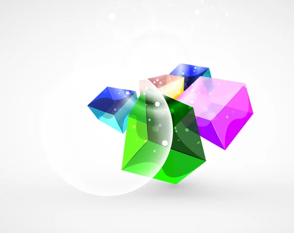 Vektor abstrakt glas kub bakgrund — Stock vektor