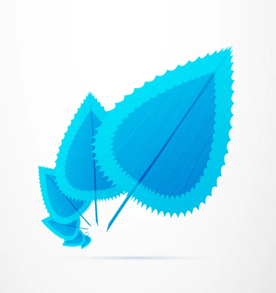 Abstrait bleu feuilles fond — Image vectorielle