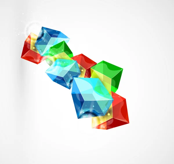 Векторний абстрактний скляний куб фону — стоковий вектор