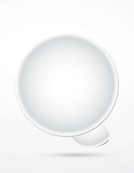 Abstrato branco vazio ícone de bolha de fala — Vetor de Stock