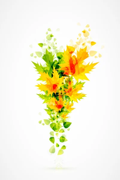 Sonbahar vektör arka plan ile yaprakları — Stok Vektör