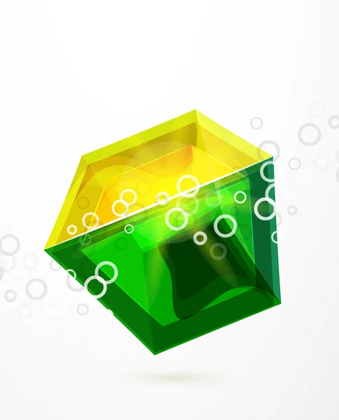 Vector abstracte glas kubus achtergrond — Stockvector