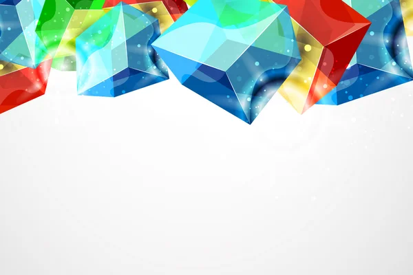抽象のガラス キューブのベクトルの背景 — ストックベクタ