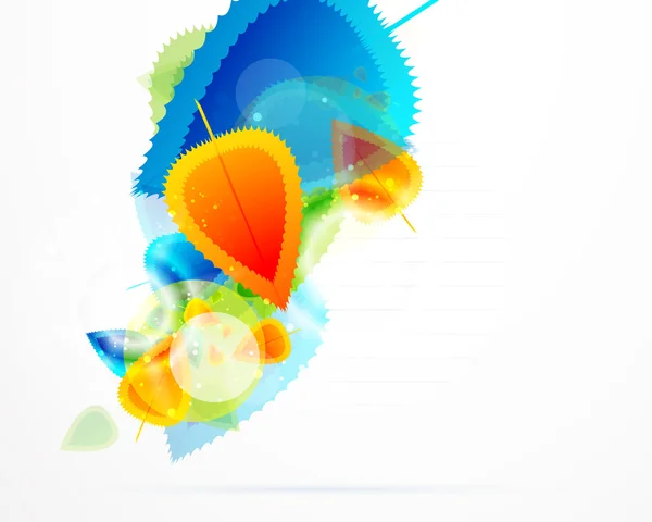 ベクトル色葉抽象的な背景 — ストックベクタ