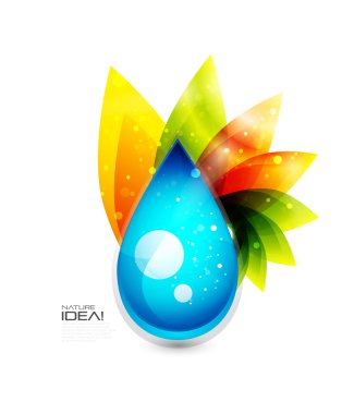 Vector water drop concept clipart