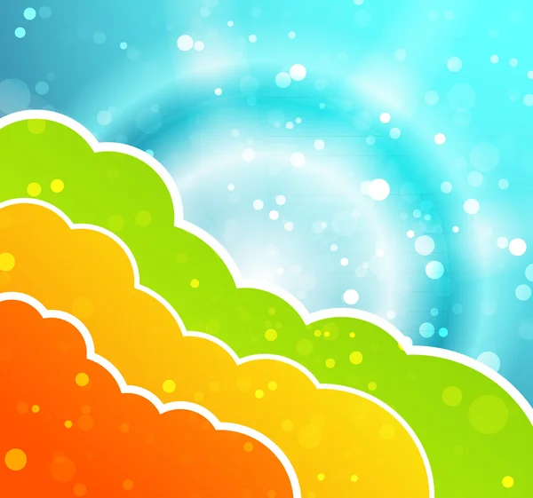 추상 다채로운 구름 배경 벡터 — 스톡 벡터