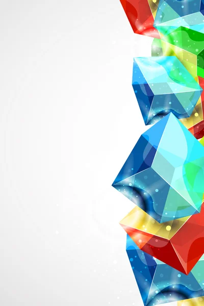Cubes en verre coloré — Image vectorielle