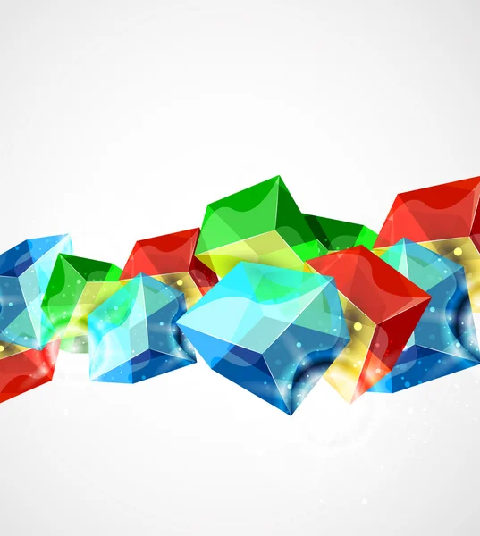 다채로운 유리 큐브 — 스톡 벡터