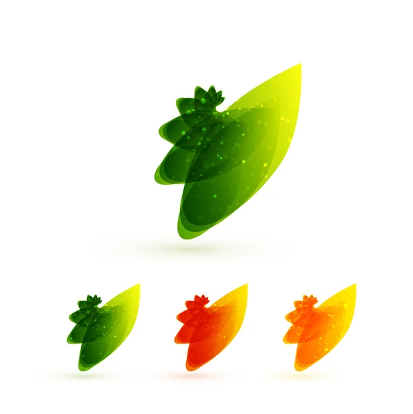 Vector orange leaves — Stock Vector
