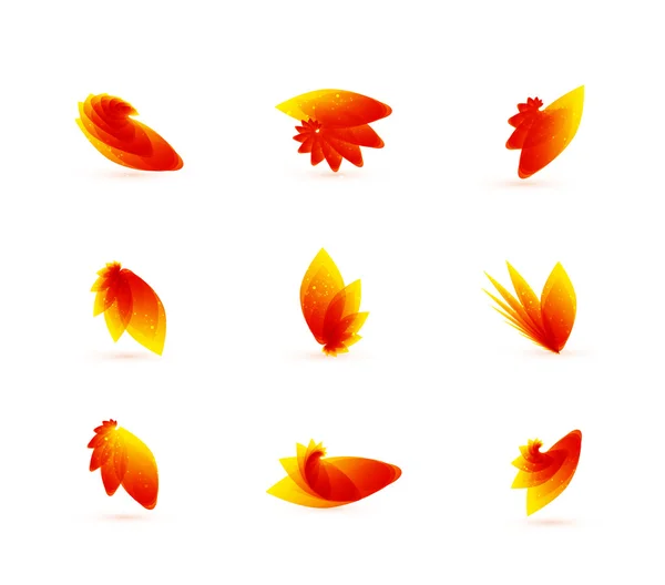 Feuilles vectorielles orange — Image vectorielle