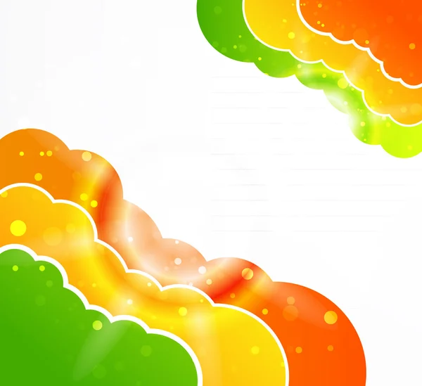 抽象多彩云朵矢量背景 — 图库矢量图片