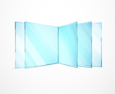 Vector glass plates clipart